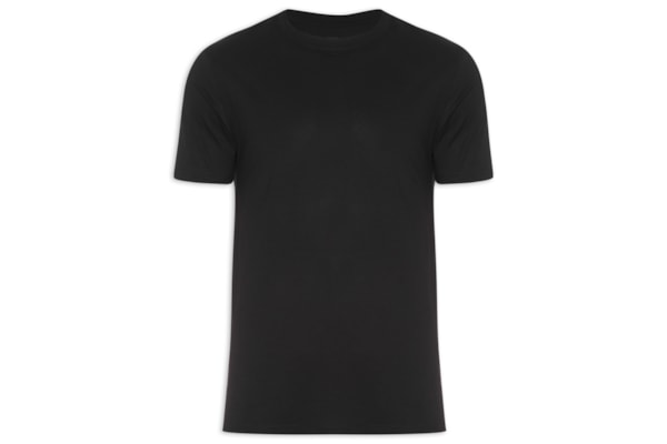 Camiseta Masculina Basic Pima - Preto