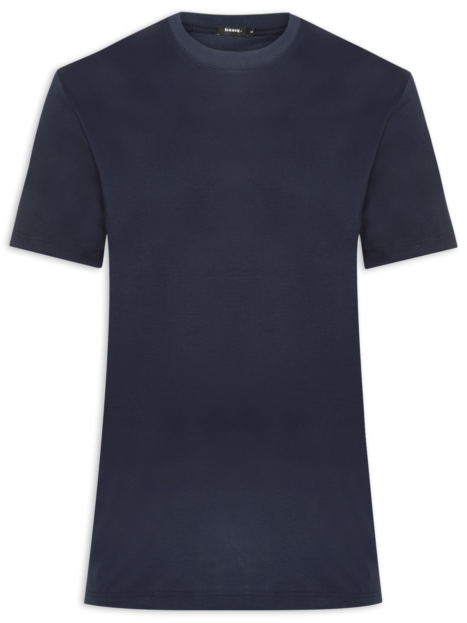 Camiseta Masculina Básica Algodão Premium Azul Basiq Men