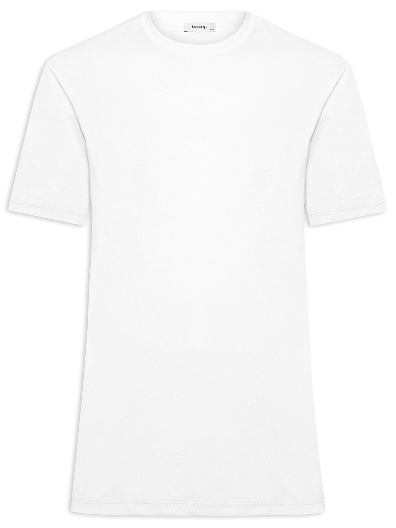 Camiseta Masculina Básica Algodão Premium Branco Basiq Men