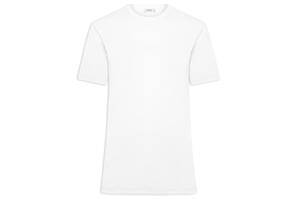 Camiseta Masculina Básica Algodão Premium - Branco