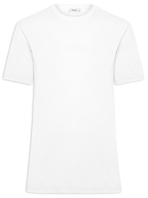 Camiseta Masculina Básica Algodão Premium – Branco