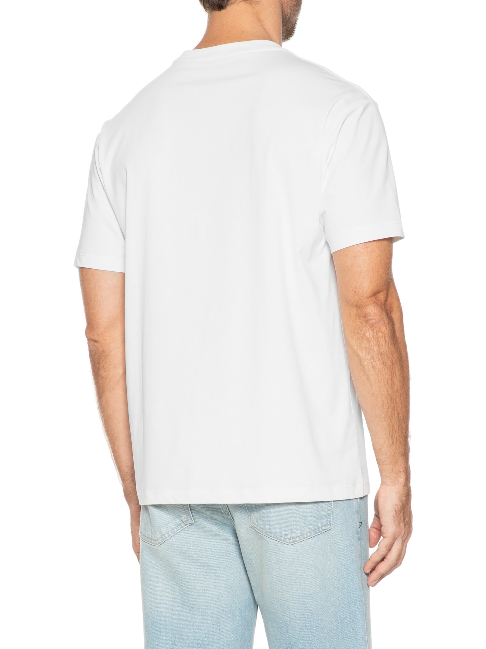 Camiseta Masculina Básica Algodão Premium Branco Basiq Men