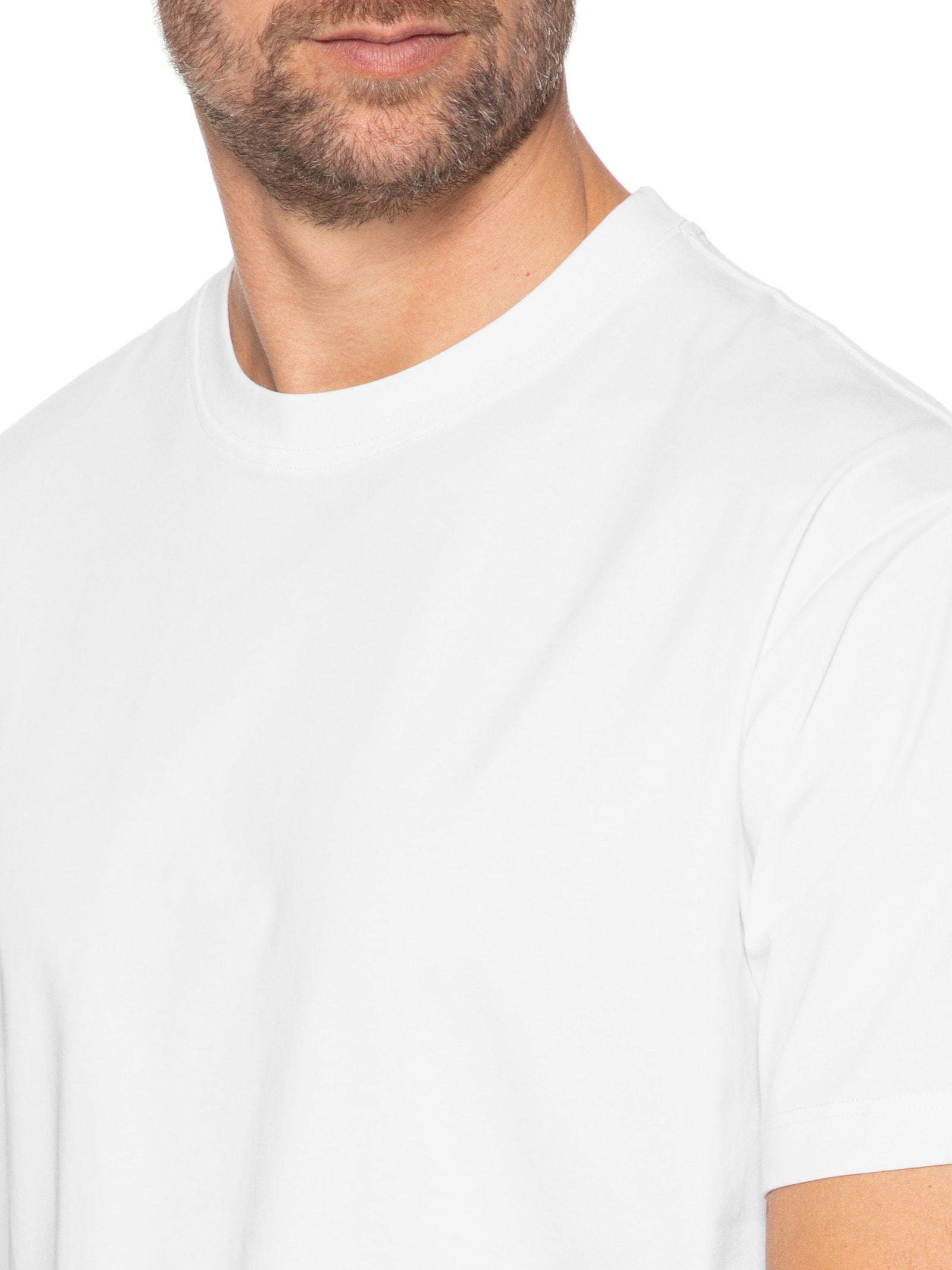 Camiseta Masculina Básica Algodão Premium Branco Basiq Men