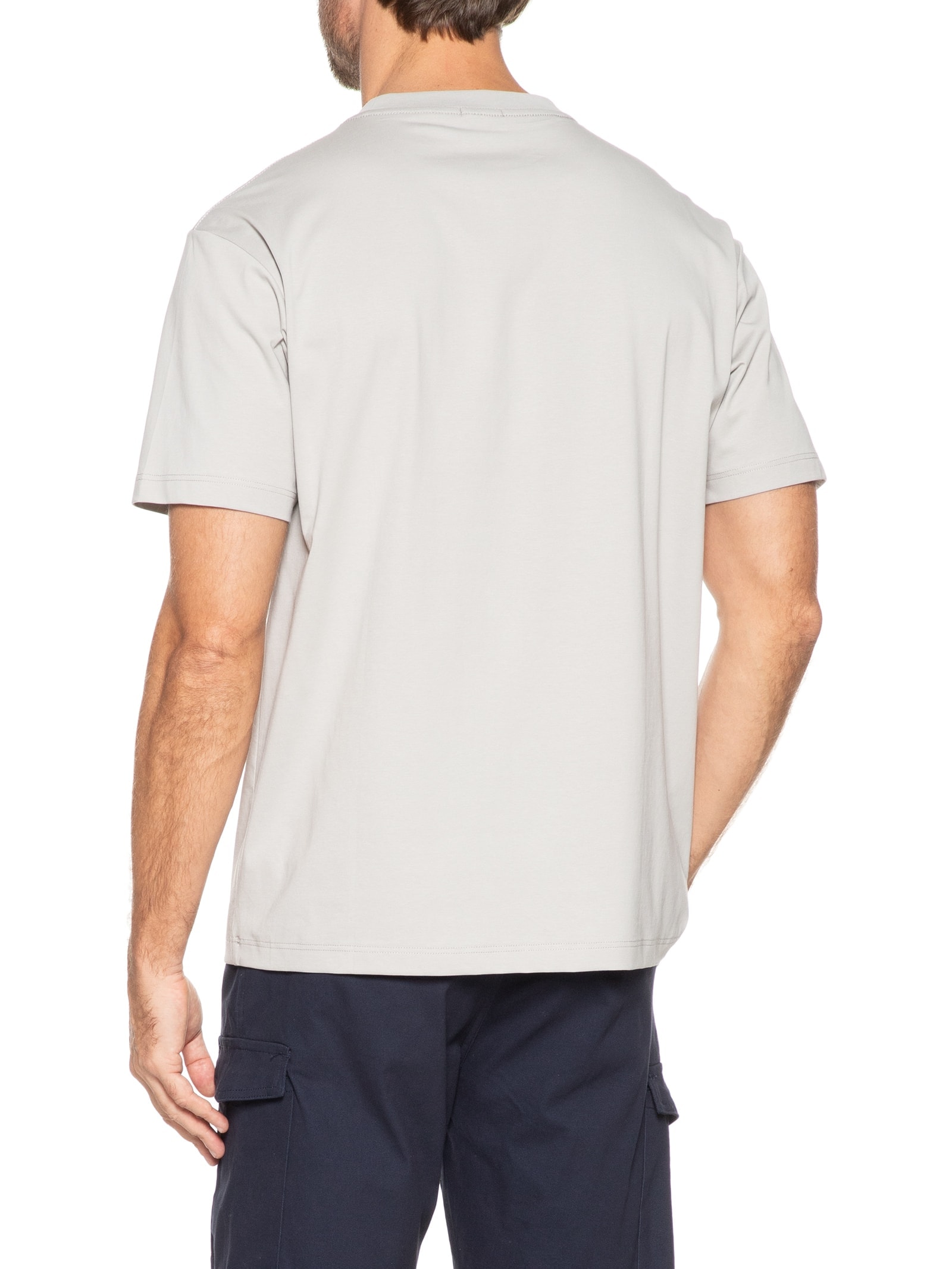 Camiseta Masculina Básica Algodão Premium Cinza  Basiq Men