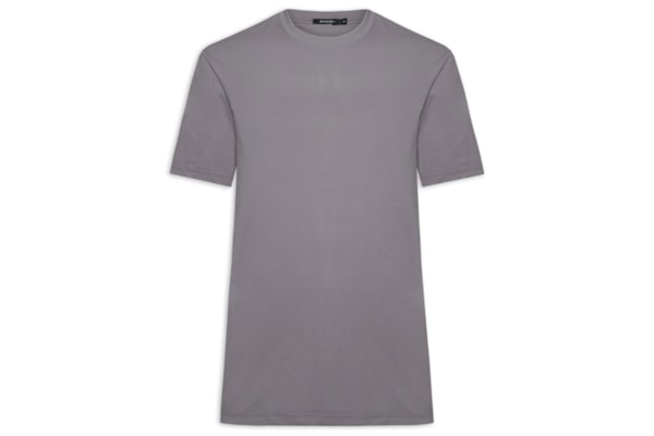 Camiseta Masculina Básica Algodão Premium - Cinza