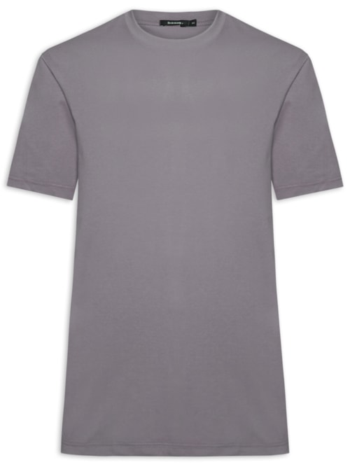 Camiseta Masculina Básica Algodão Premium – Cinza