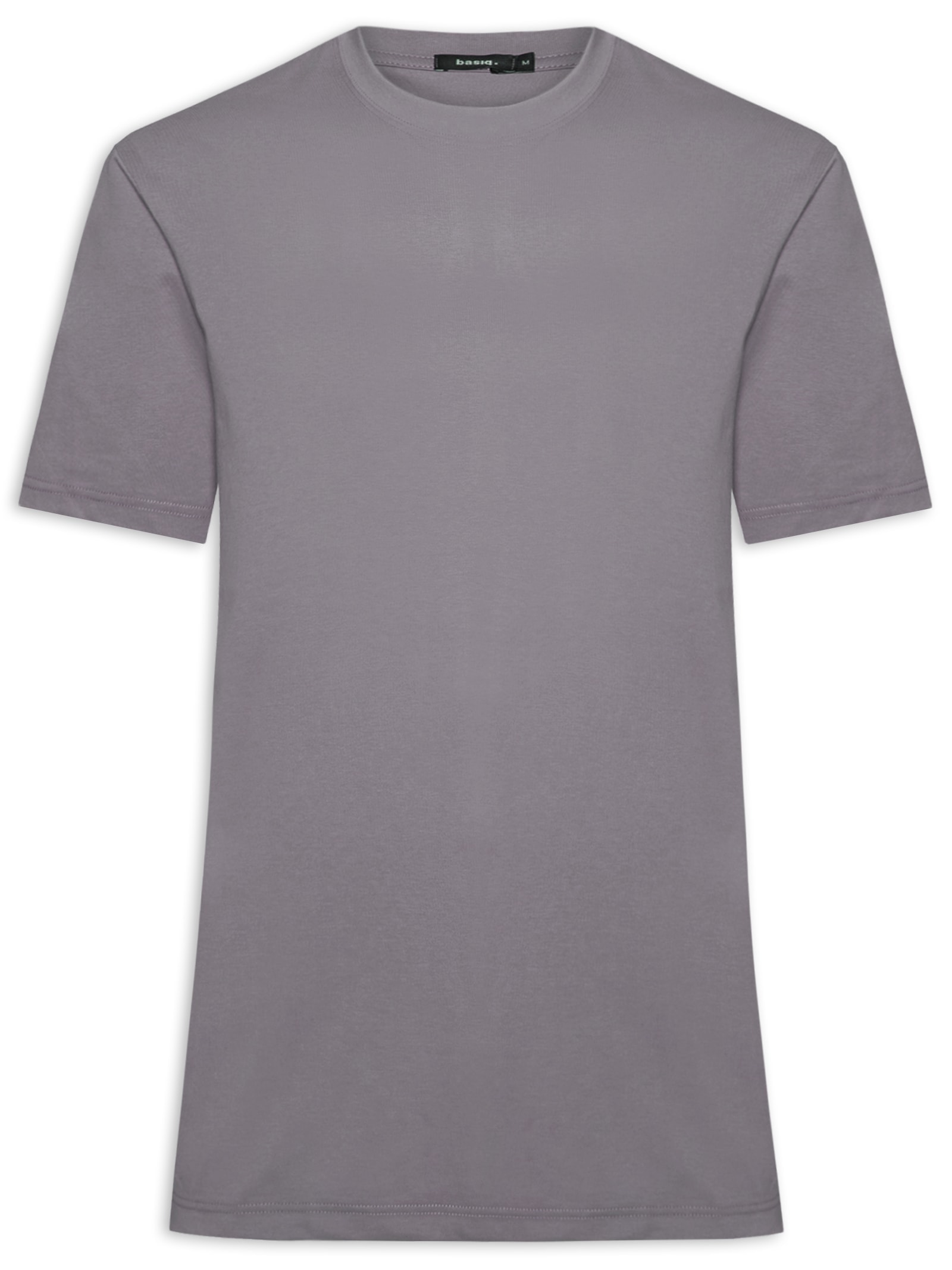 Camiseta Masculina Básica Algodão Premium Cinza Basiq Men