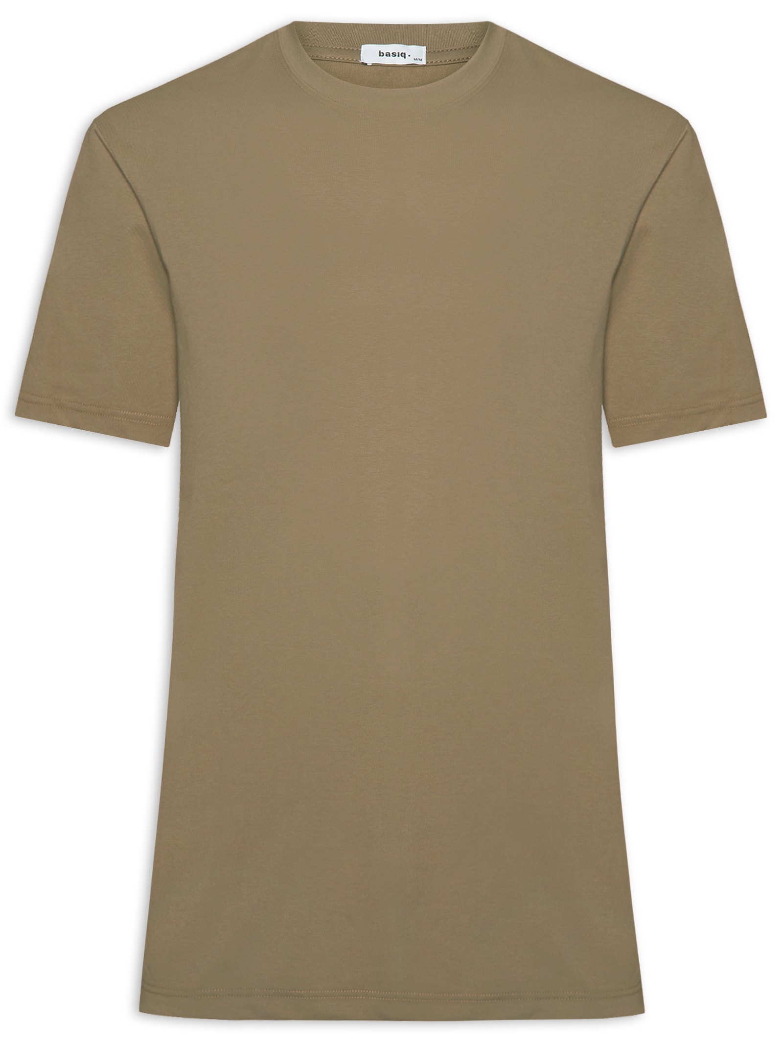 Camiseta Masculina Básica Algodão Premium Marrom Basiq Men