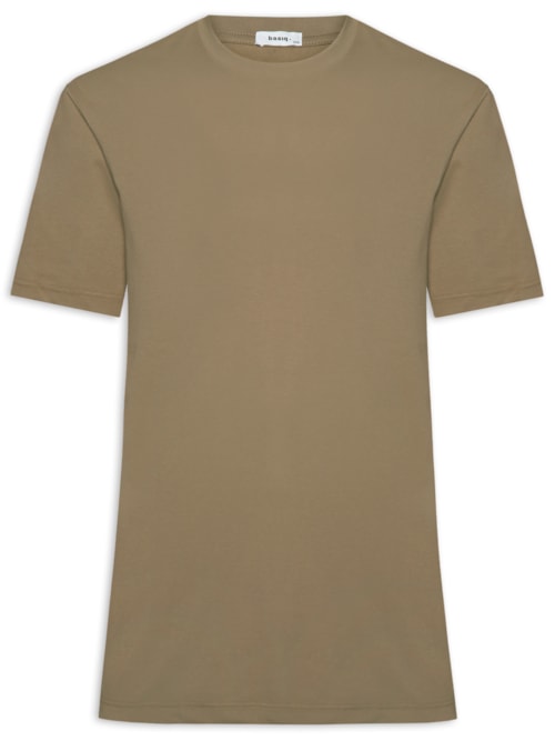 Camiseta Masculina Básica Algodão Premium – Marrom
