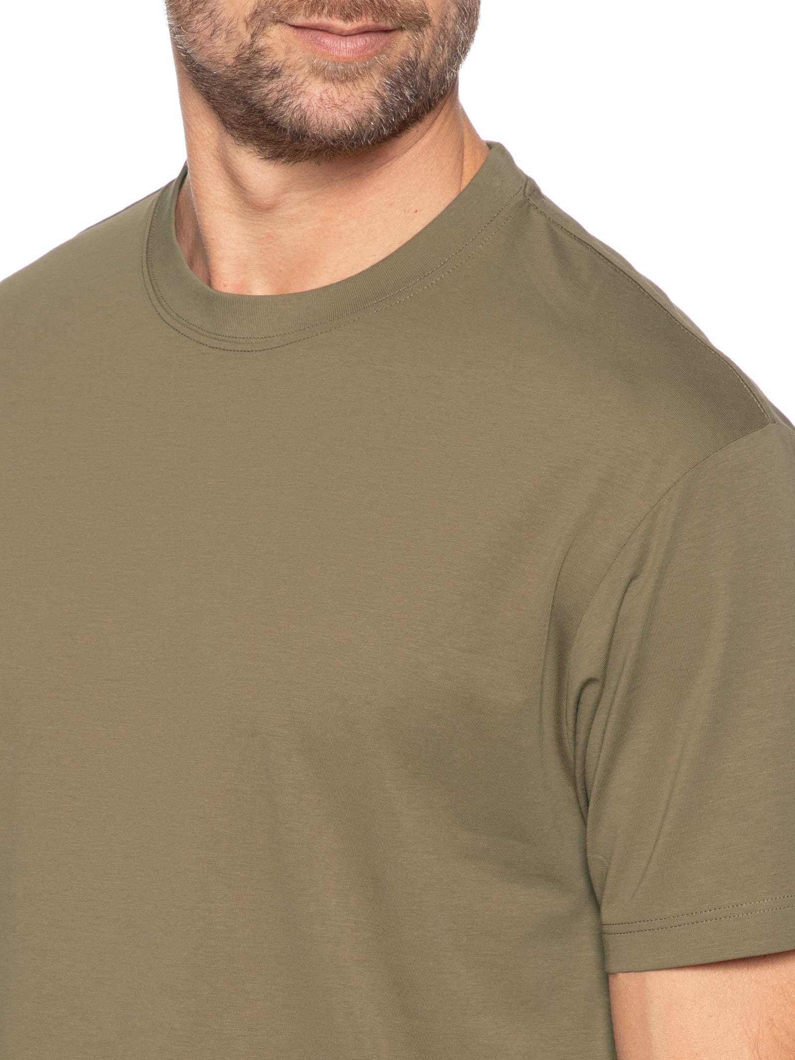 Camiseta Masculina Básica Algodão Premium Marrom Basiq Men