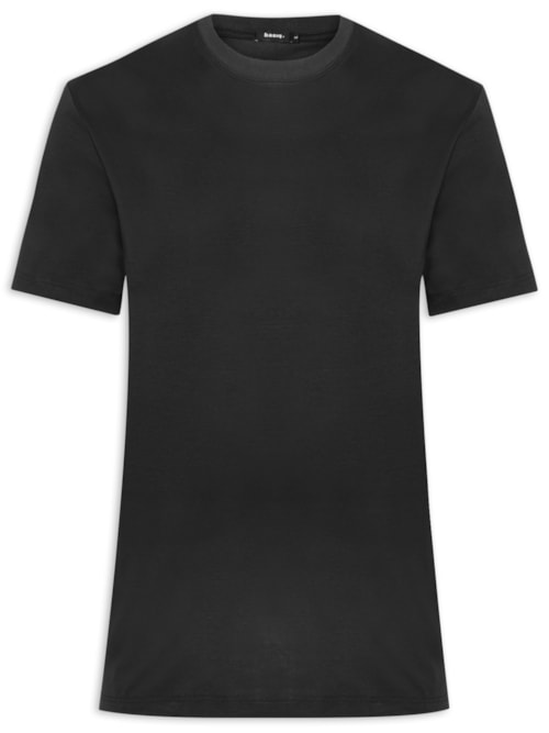Camiseta Masculina Básica Algodão Premium – Preto