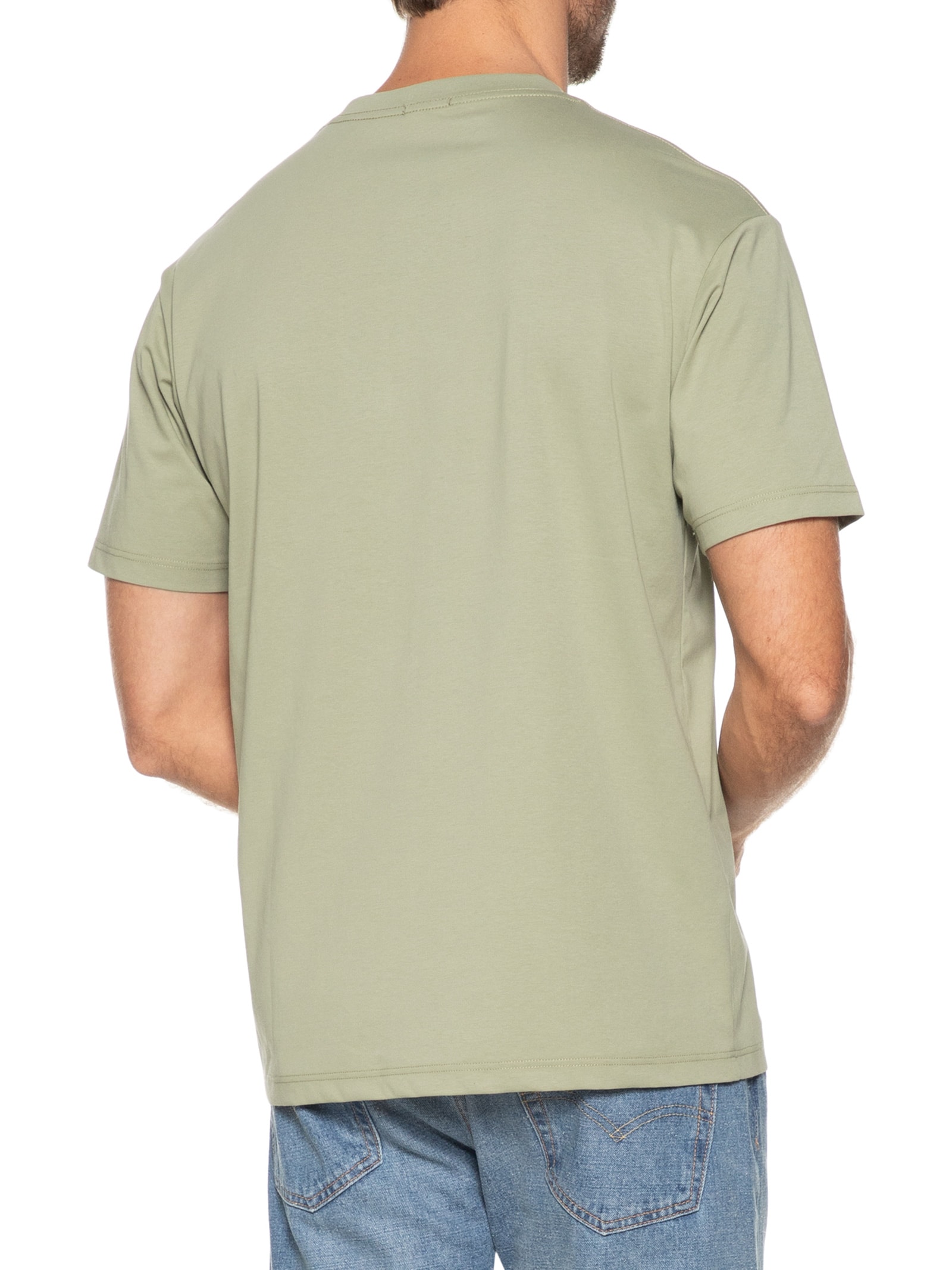 Camiseta Masculina Básica Algodão Premium Verde Basiq Men