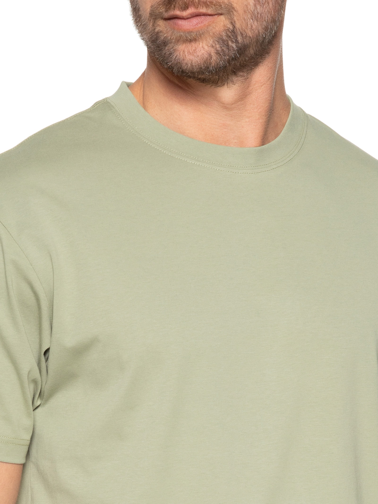 Camiseta Masculina Básica Algodão Premium Verde Basiq Men