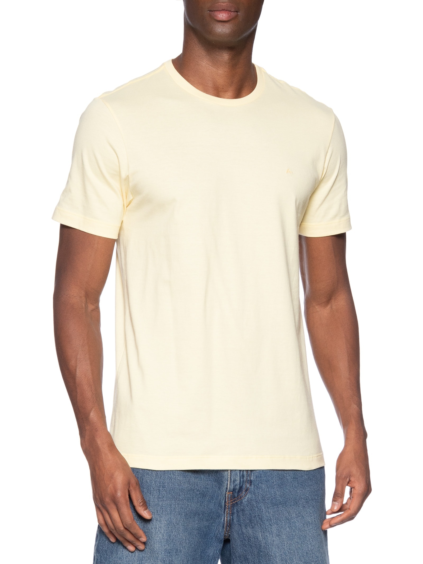Camiseta Masculina Básica Amarelo Aramis