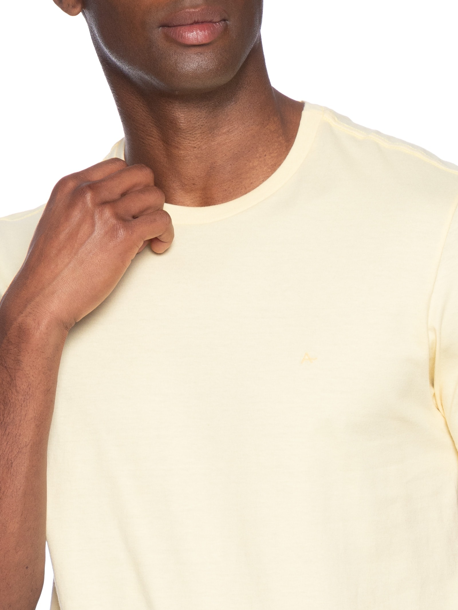 Camiseta Masculina Básica Amarelo Aramis