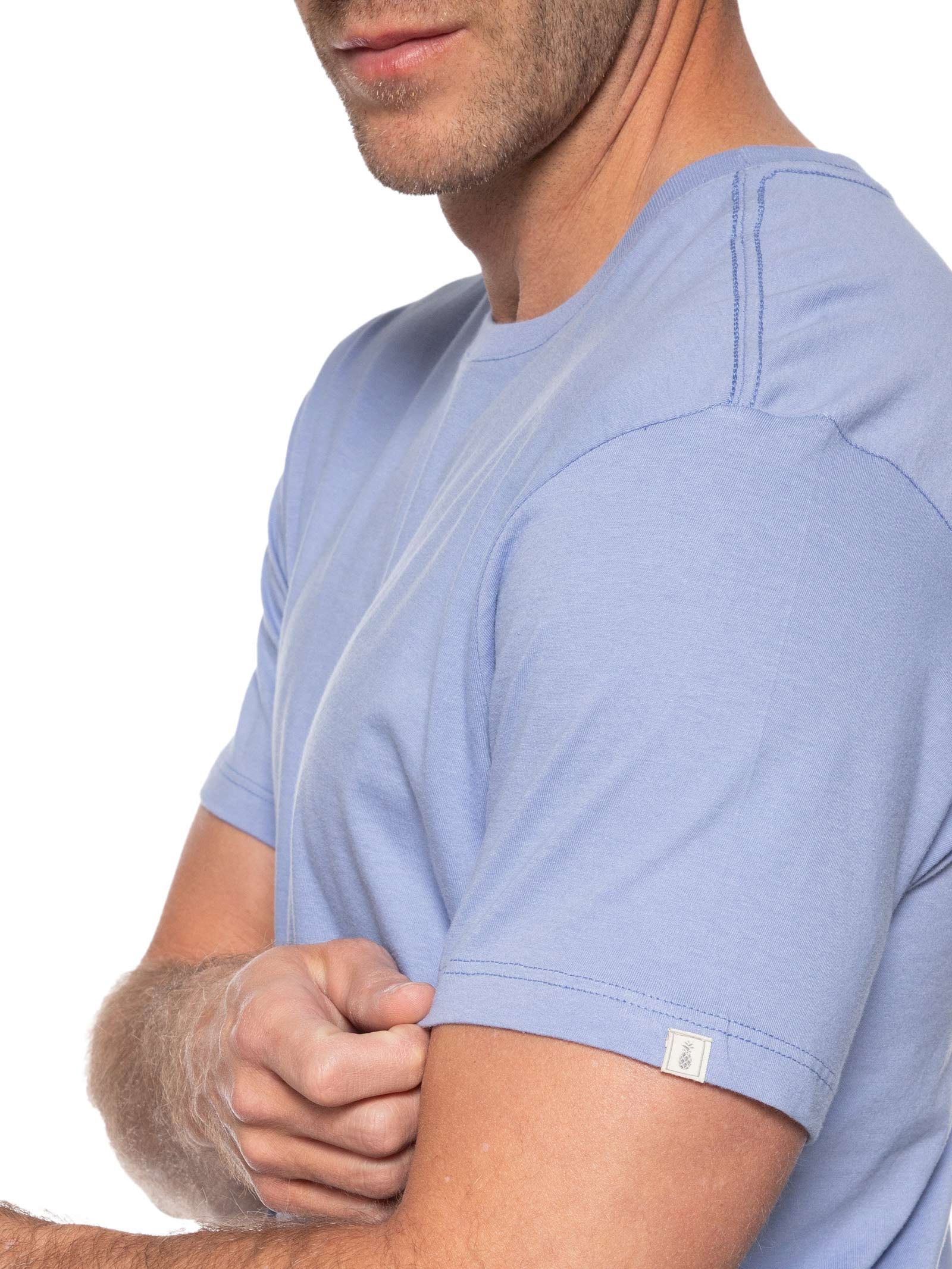 Camiseta Masculina Básica Azul Pineapple