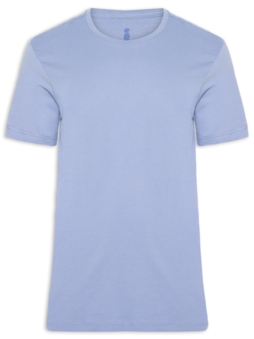Camiseta Masculina Básica – Azul