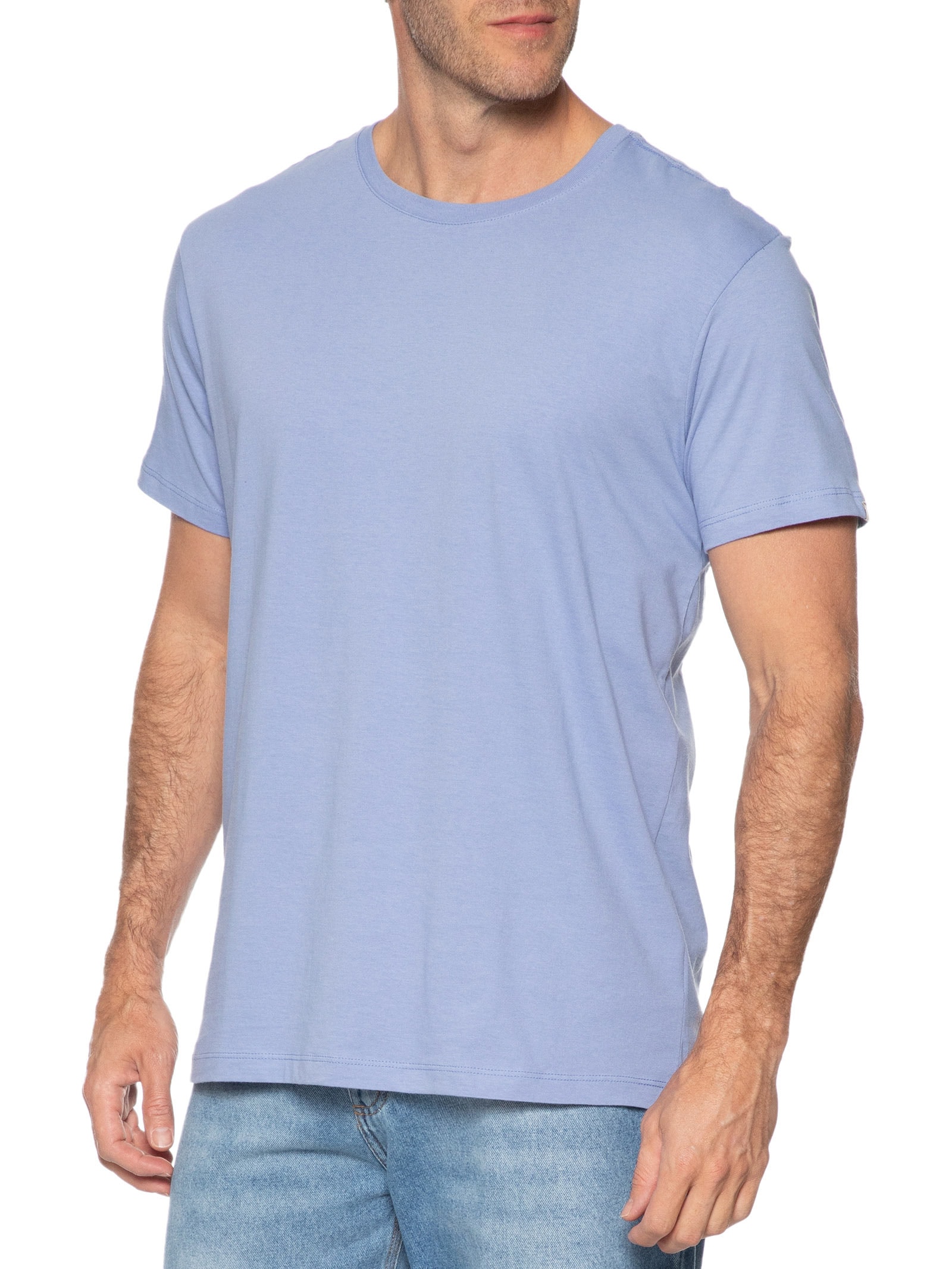 Camiseta Masculina Básica Azul Pineapple