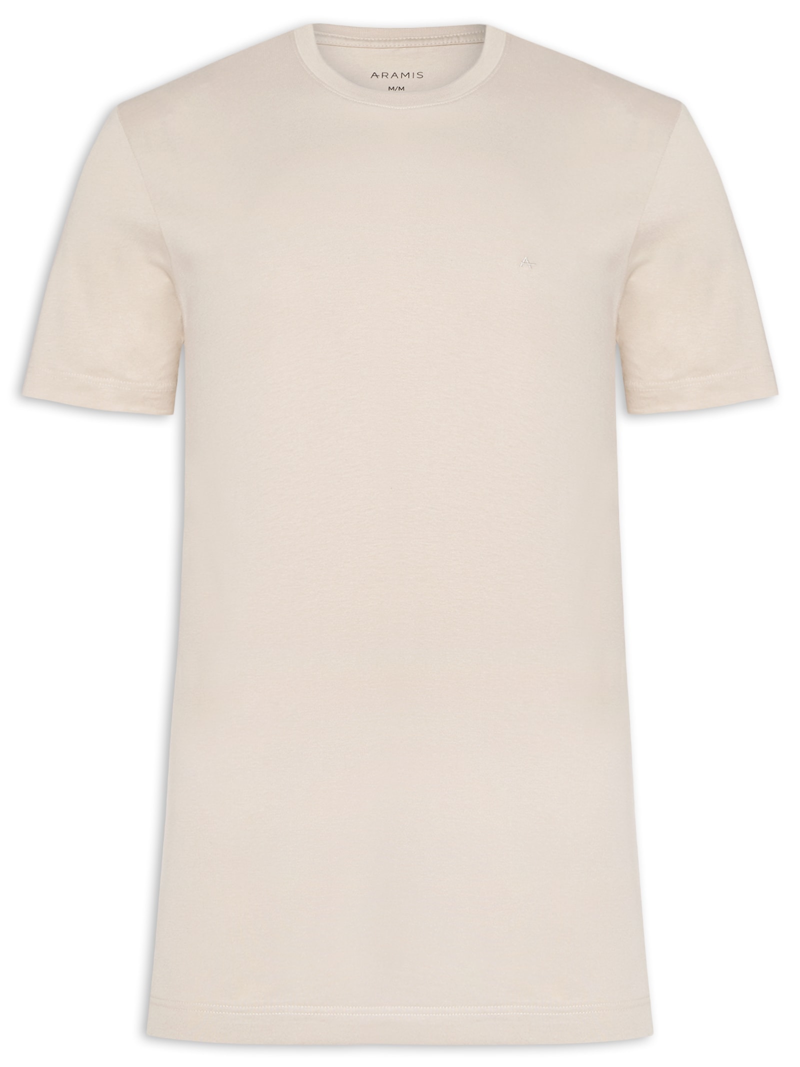 Camiseta Masculina Básica Bege Aramis