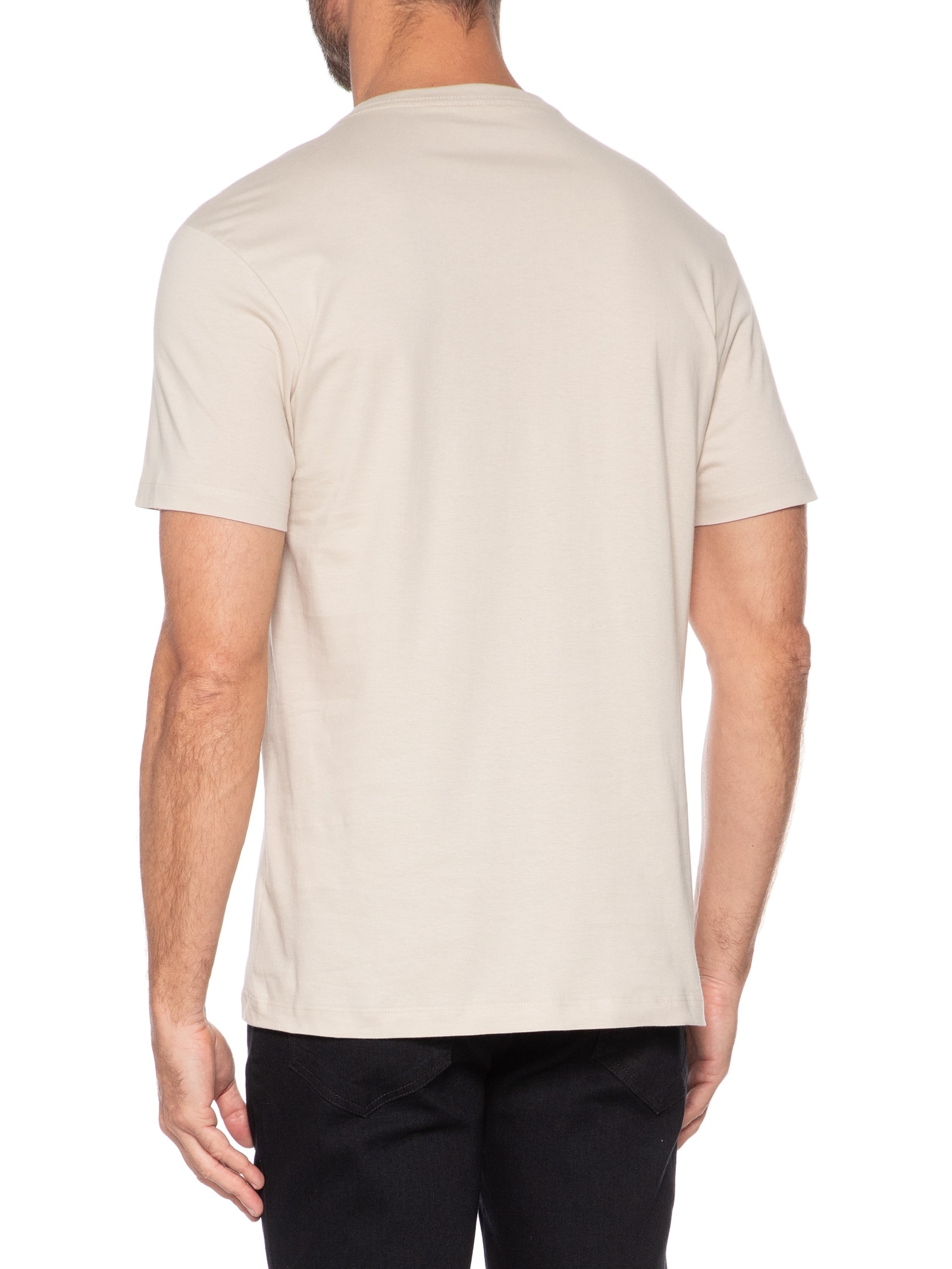 Camiseta Masculina Básica Bege Aramis