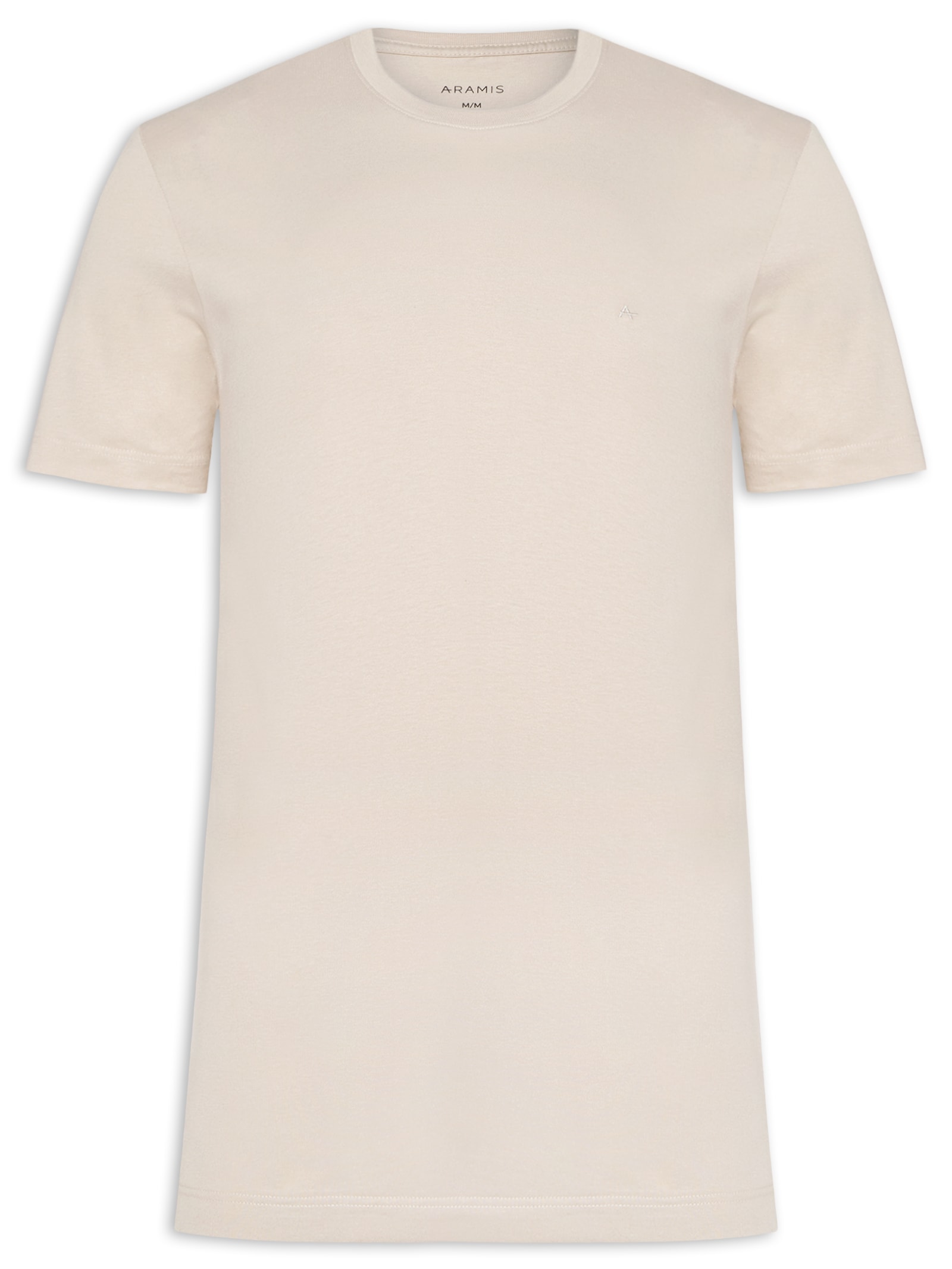 Camiseta Masculina Básica Bege Aramis