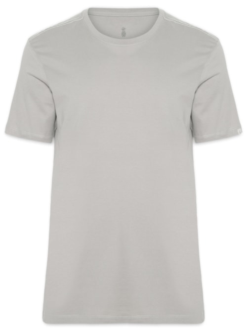 Camiseta Masculina Básica – Cinza