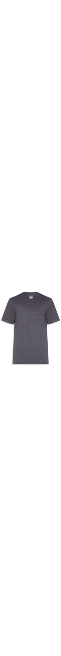 Camiseta Masculina Básica Comfort Super Cotton Com Bolso - Cinza
