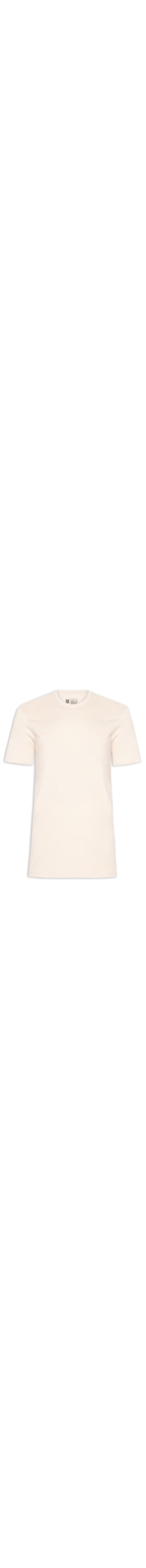 Camiseta Masculina Básica De Algodão Gola Careca - Bege