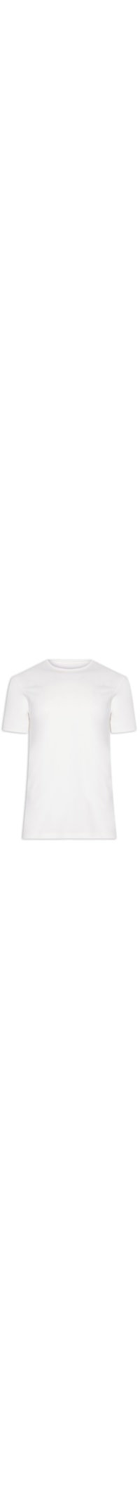 Camiseta Masculina Básica De Algodão Gola Careca - Branco