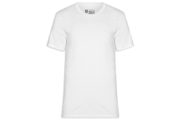Camiseta Masculina Básica De Algodão Gola Careca - Branco