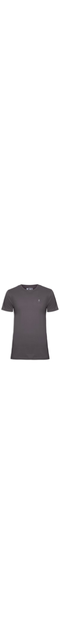 Camiseta Masculina Básica De Algodão Gola Careca - Cinza