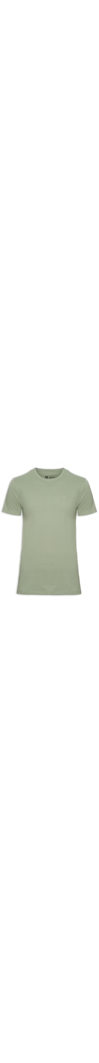 Camiseta Masculina Básica De Algodão Gola Careca - Verde