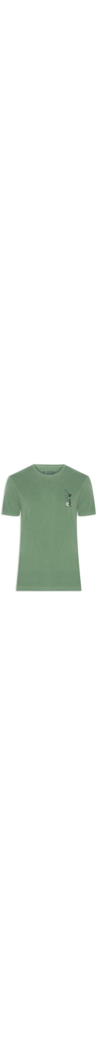 Camiseta Masculina Básica De Algodão Gola Careca - Verde