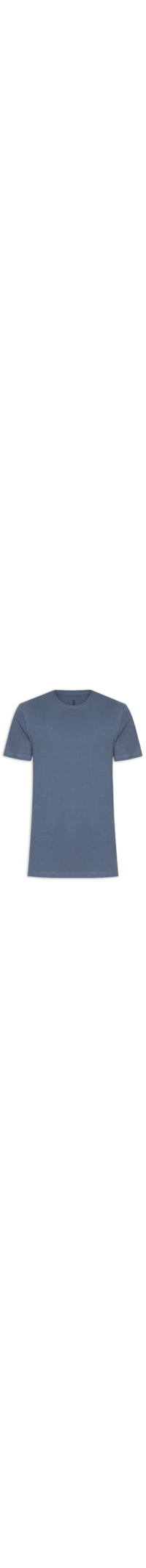 Camiseta Masculina Básica em Algodão - Azul