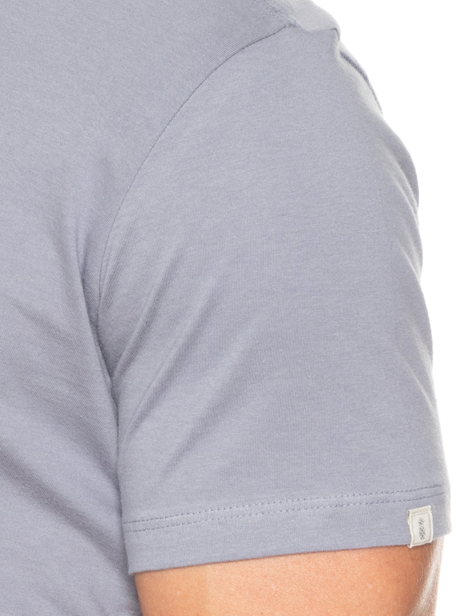 Camiseta Masculina Básica Em Algodão Azul Pineapple