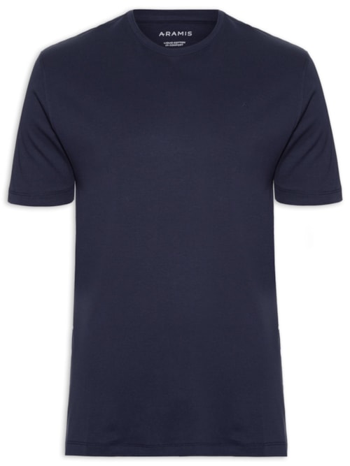 Camiseta Masculina Básica Em Algodão – Azul