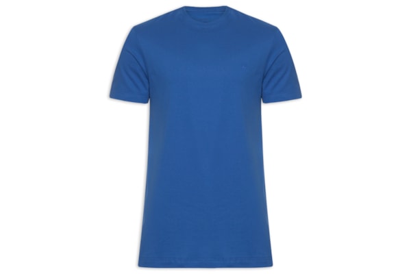 Camiseta Masculina Básica em Algodão - Azul