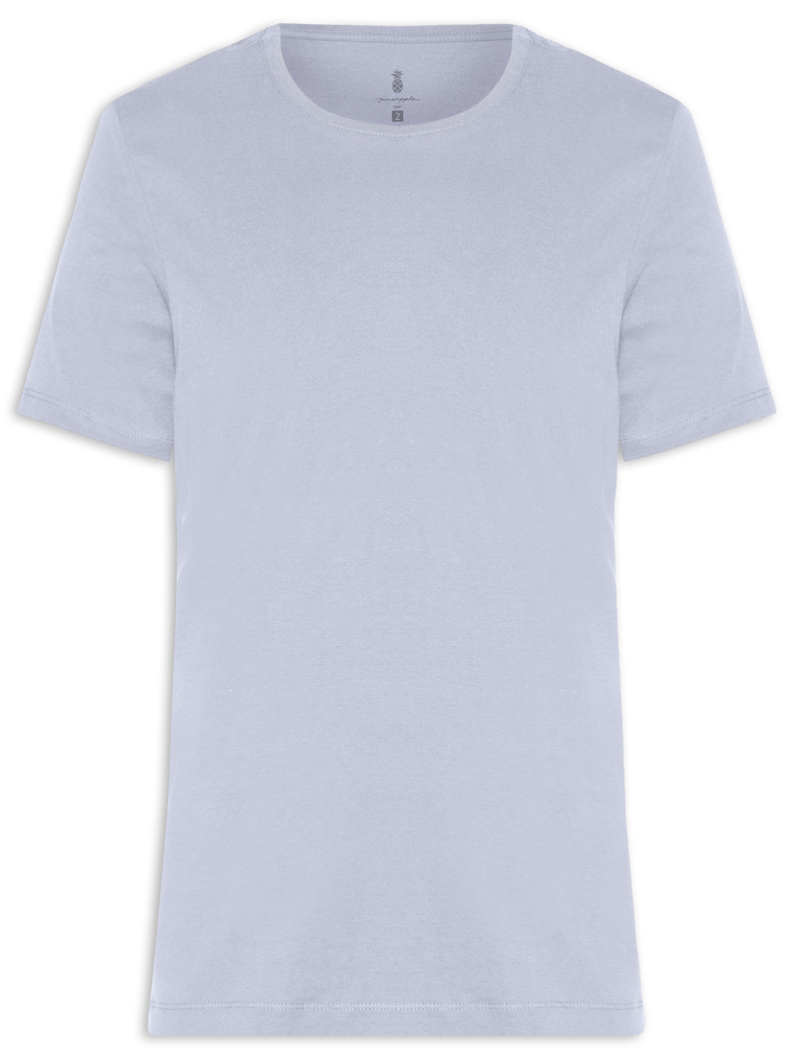 Camiseta Masculina Básica Em Algodão Azul Pineapple