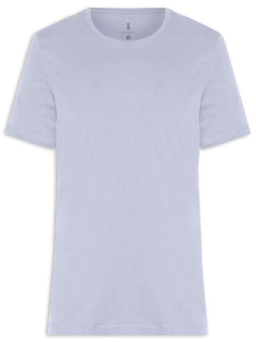Camiseta Masculina Básica Em Algodão - Azul