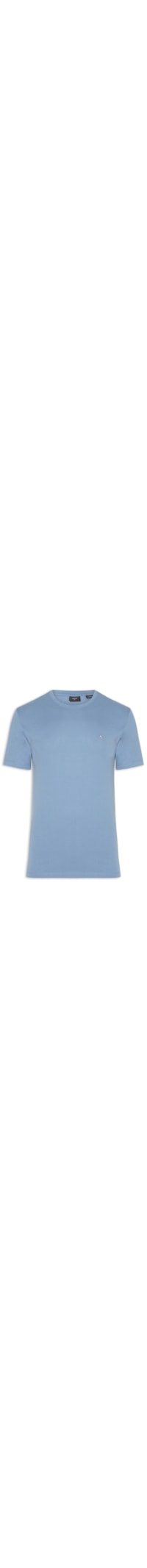 Camiseta Masculina Básica em Algodão - Azul Acinzentado