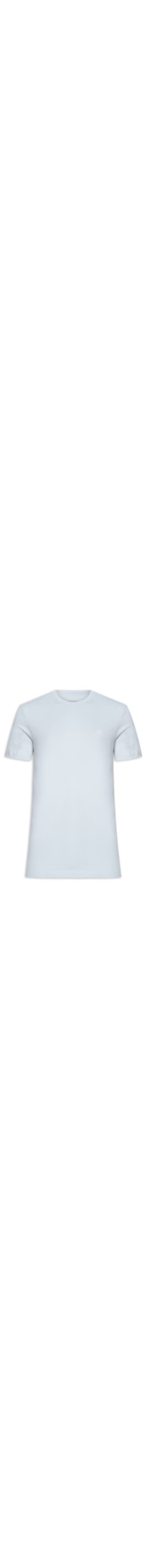 Camiseta Masculina Básica em Algodão - Azul Claro
