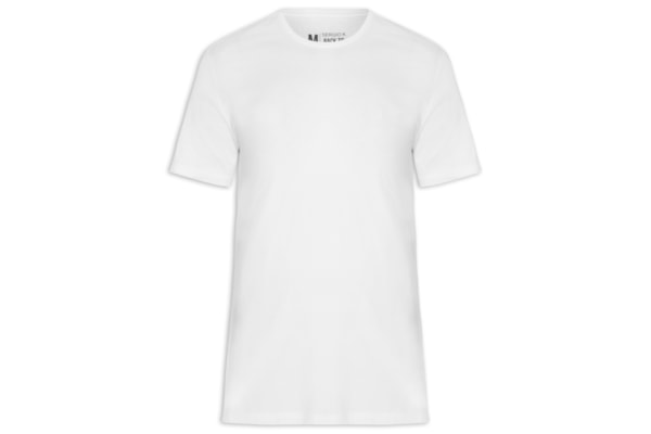Camiseta Masculina Básica Em Algodão - Branco