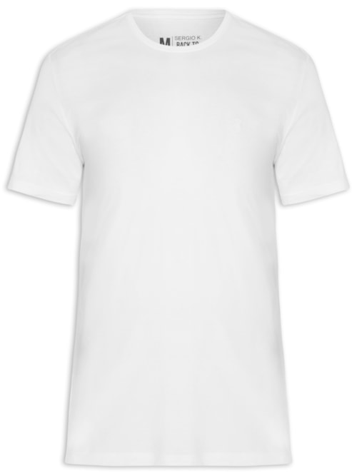 Camiseta Masculina Básica Em Algodão – Branco