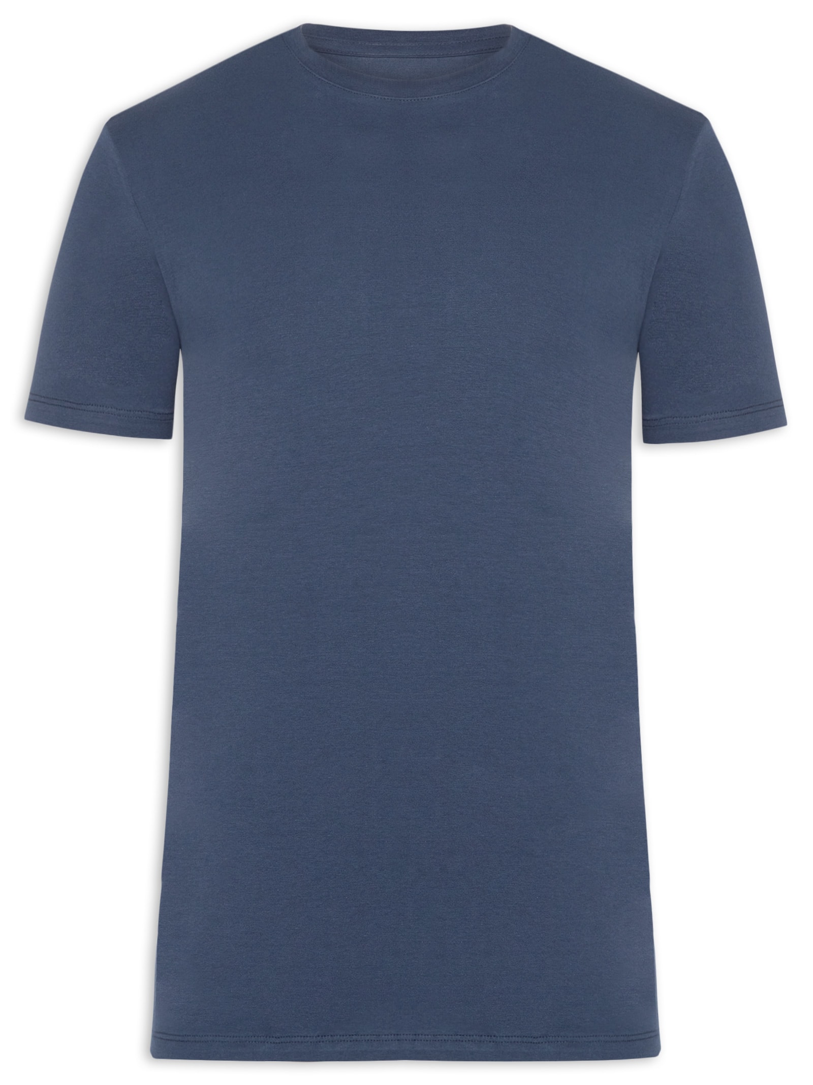 Camiseta Masculina Básica Em Algodão Egípcio Stretch Azul Pineapple