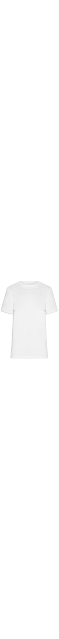 Camiseta Masculina Básica Em Algodão Egípcio Stretch - Branco