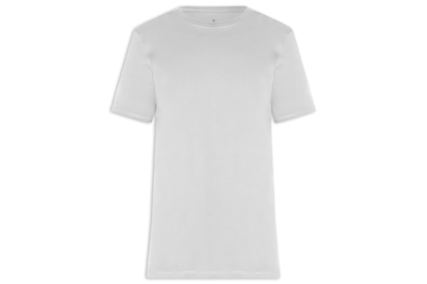 Camiseta Masculina Básica Em Algodão Egípcio Stretch - Cinza