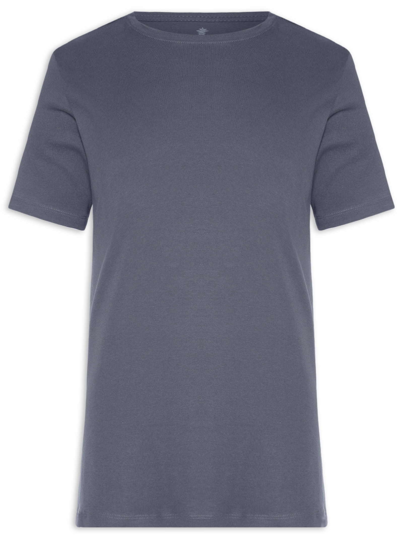 Camiseta Masculina Básica Em Algodão Egípcio Suedine Cinza Pineapple