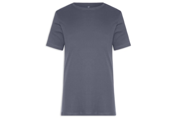 Camiseta Masculina Básica Em Algodão Egípcio Suedine - Cinza