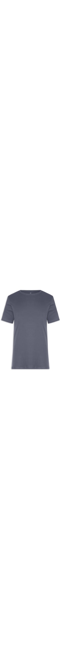 Camiseta Masculina Básica Em Algodão Egípcio Suedine - Cinza