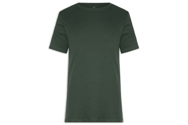 Camiseta Masculina Básica Em Algodão Egípcio Suedine - Verde